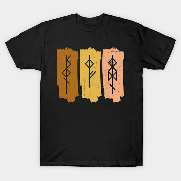 Norse Mythology Viking Nordic Odin Valhalla T-Shirt by Anassein.os